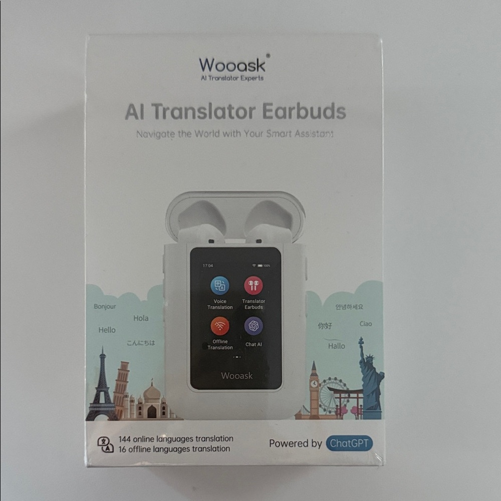 AI Translator Earbuds Multiple Languages Wooask Amazon Fun Gift Learning Tool